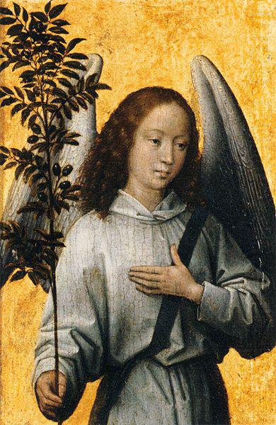 Hans Memling Angel with an olive branch china oil painting image